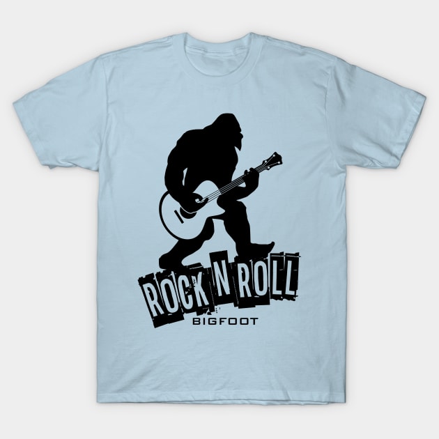 Rock N Roll Bigfoot T-Shirt by Toogoo